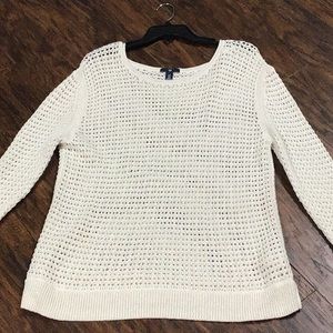 Gap Summertime Cream & Gold Mesh Sweater